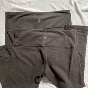 2-pack Lululemon Cropped Black Yoga Pants 6